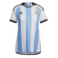 Camiseta Argentina Primera Equipación Replica Mundial 2022 para mujer mangas cortas
